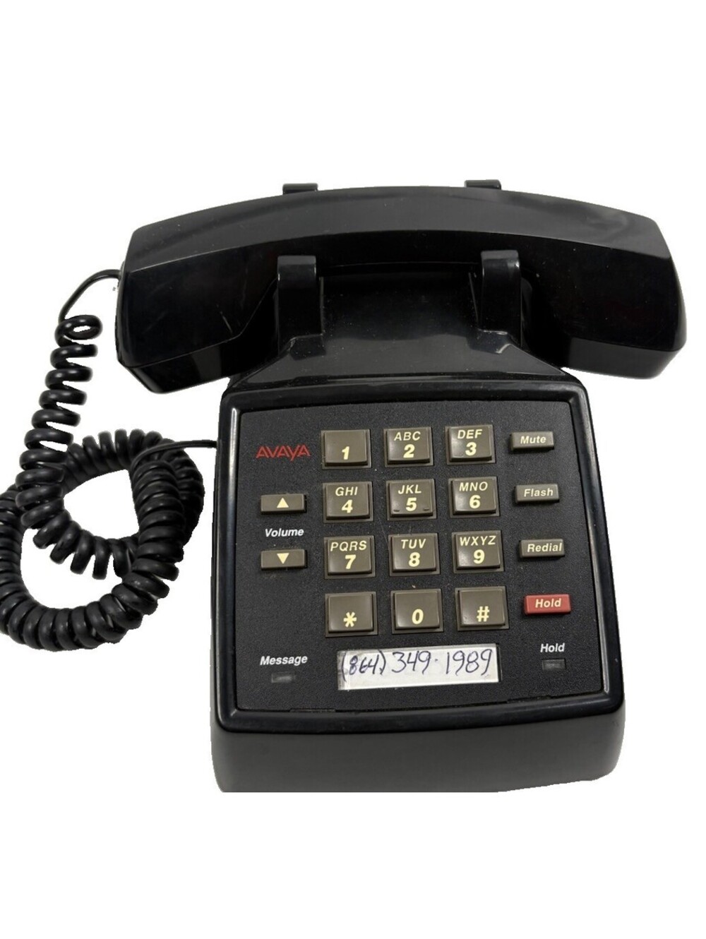 Avaya 2500 MMGN-003 Black Corded Analog Phone - Cleaned & Tested - Retro Vintage